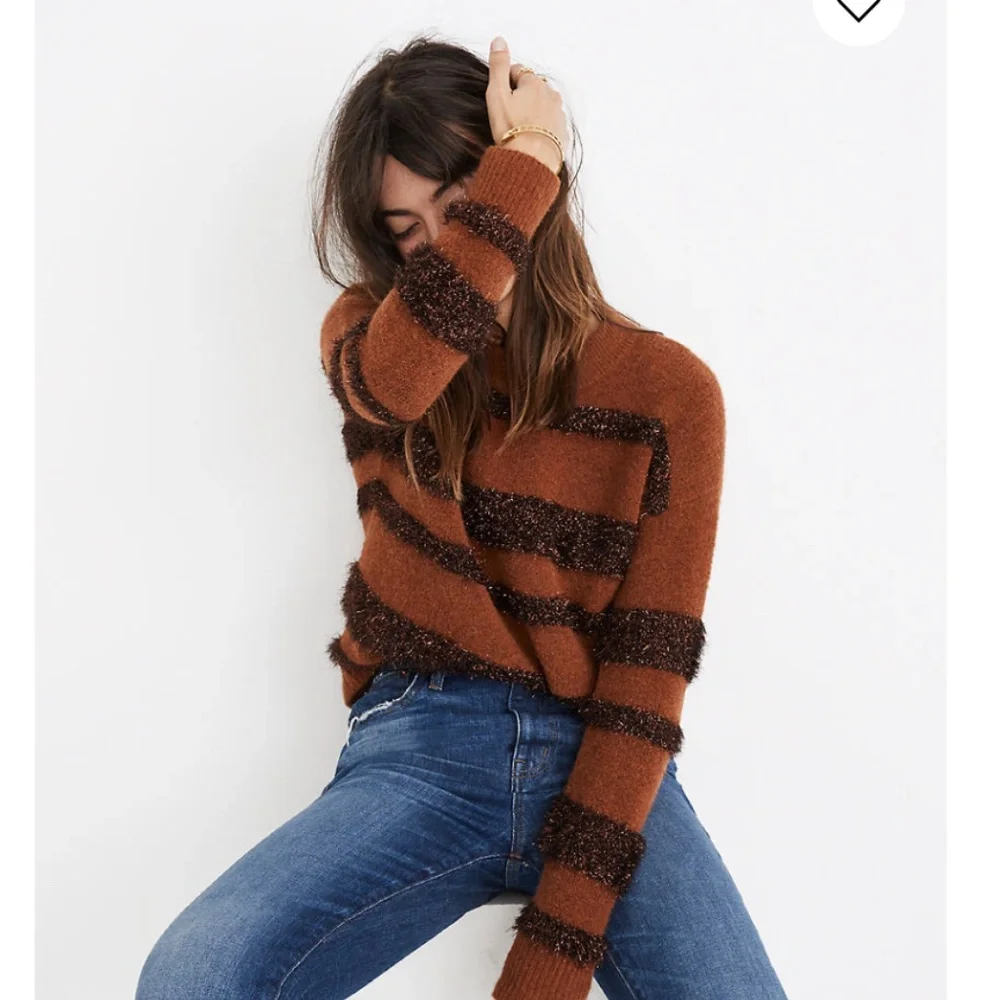 Madewell Tinsel-Stripe Pullover Sweater - Picture 2 of 7